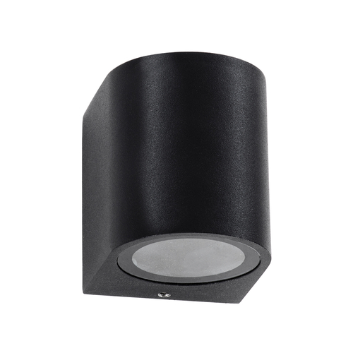 GloboStar® MURANO 60607 Φωτιστικό Τοίχου - Απλίκα Αρχιτεκτονικού Φωτισμού Εξωτερικού Χώρου Up or Down Αλουμινίου με Ντουί 1 x GU10 AC 220-240V Αδιάβροχο IP65 Μ8 x Π8 x Υ7cm - Μαύρο  - 5 Years Warranty