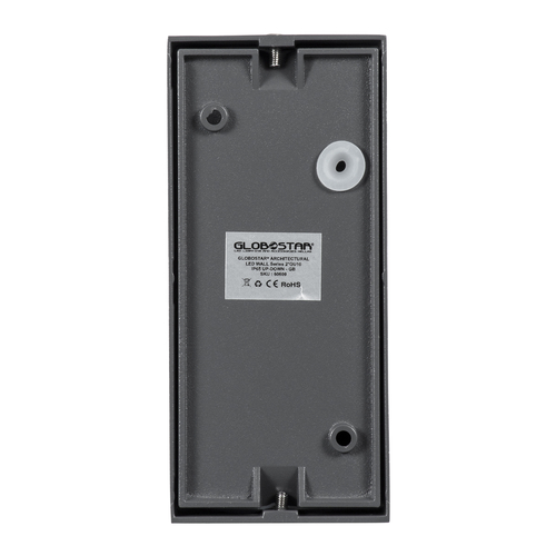 GloboStar® MURANO 60609 Φωτιστικό Τοίχου - Απλίκα Αρχιτεκτονικού Φωτισμού Εξωτερικού Χώρου Up & Down Αλουμινίου με Ντουί 2 x GU10 AC 220-240V Αδιάβροχο IP65 L15 x W8 x H6.8cm - Γκρι Ανθρακί - 5 Years Warranty