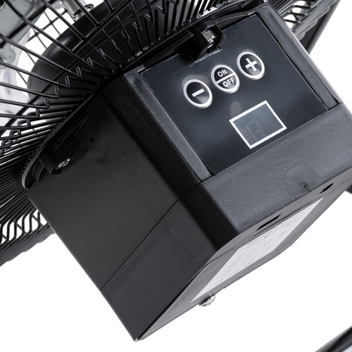 GloboStar® SOLARO-FAN 85352 Solar Fan Αυτόνομος Ηλιακός Επιδαπέδιος Ανεμιστήρας 25W 2 Λειτουργιών Ρεύματος με AC 220-240V ή με Φωτοβολταϊκό Panel 9V 12W & Επαναφορτιζόμενη Μπαταρία Li-ion 7.4V 4400mAh - 12 Ταχύτητες - Ενσωματωμένο USB 2.0 Charger Συσκευών - IP20 - Μ42 x Π20 x Υ35cm - Μαύρο & Ασημί - 2 Years Warranty