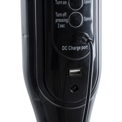 GloboStar® SOLARE-FAN 85358 Solar Fan Αυτόνομος Ηλιακός Επιδαπέδιος Ανεμιστήρας 25W 2 Λειτουργιών Ρεύματος με AC 220-240V ή με Φωτοβολταϊκό Panel 9V 15W & Επαναφορτιζόμενη Μπαταρία Li-ion 7.4V 6000mAh - 12 Ταχύτητες - Ασύρματο Χειριστήριο - Ενσωματωμένο USB 2.0 Charger Συσκευών - IP20 - Μ44 x Π37.5 x Υ132cm - Μαύρο - 2 Years Warranty