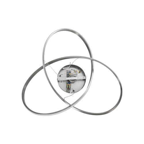 GloboStar® DEXTER 60915 Κρεμαστό Φωτιστικό Οροφής Design LED CCT 90W 10080lm 300° AC 220-240V - Εναλλαγή Φωτισμού μέσω Τηλεχειριστηρίου All In One Ψυχρό 6000k+Φυσικό 4500k+Θερμό 2700k Dimmable Φ73cm - Νίκελ Ασημί Βούρτσας - 3 Years Warranty