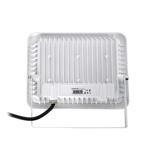 GloboStar® ATLAS 61419 Επαγγελματικός Προβολέας LED 50W 6250lm 120° AC 220-240V - Αδιάβροχος IP67 - Μ21 x Π3.5 x Υ16cm - Λευκό - Ψυχρό Λευκό 6000K - LUMILEDS Chips - TÜV Rheinland Certified - 5 Years Warranty