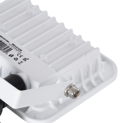 GloboStar® AURORA 61438 Επαγγελματικός Προβολέας LED 20W 2500lm 120° AC 220-240V με Ενσωματωμένο Ρυθμιζόμενο Αισθητήρα Κίνησης PIR - Αδιάβροχος IP67 - Μ12 x Π5 x Υ14.5cm - Λευκό - Ψυχρό Λευκό 6000K - LUMILEDS Chips - TÜV Rheinland Certified - 3 Years Warranty