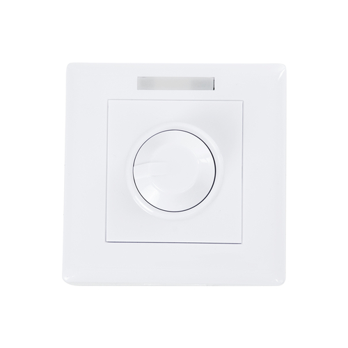 GloboStar® 73317 Επιτοίχιο Dimmer με Ασύρματο Χειριστήριο RF DC 12-24V για Μονόχρωμα Προϊόντα LED 16A Max 384W Μ9 x Π9 x Υ4.5cm - 2 Χρόνια Εγγύηση