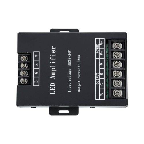GloboStar® 73393 DC Power & Signal High Speed Amplifier Ενισχυτής Ισχύος & Σήματος Υψηλών Ταχυτήτων 3 Καναλιών DC 12-24V 3 x 10A 240W - Max 12A 720W - IP20 RGB Μ11 x Π9 x Υ2.5cm - 2 Years Warranty GloboStar® 73393 DC Power & Signal High Speed Amplifier Ενισχυτής Ισχύος & Σήματος Υψηλών Ταχυτήτων 3 Καναλιών DC 12-24V 3 x 10A 240W - Max 12A 720W - IP20 RGB Μ11 x Π9 x Υ2.5cm - 2 Years Warranty