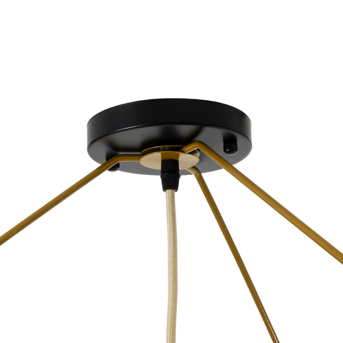 GloboStar® PALERMO 02153 Boho Φωτιστικό Οροφής Πλέγμα Μονόφωτο 1 x E27 IP20 Μπεζ Ξύλο - Μ100 x Π100 x Υ55cm