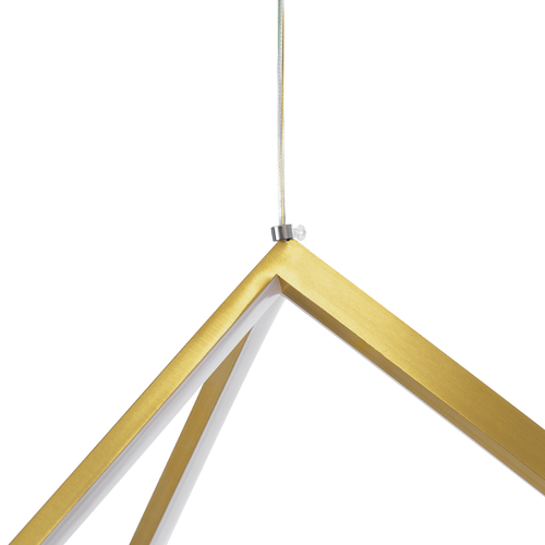 GloboStar® KIBOO 60930 Κρεμαστό Φωτιστικό Οροφής Design LED CCT 36W 4150lm 360° AC 220-240V - Εναλλαγή Φωτισμού μέσω Τηλεχειριστηρίου All In One Ψυχρό 6000k+Φυσικό 4500k+Θερμό 2700k Dimmable Μ40 x Π40 x Υ40cm - Χρυσό Πλατίνα - 3 Years Warranty