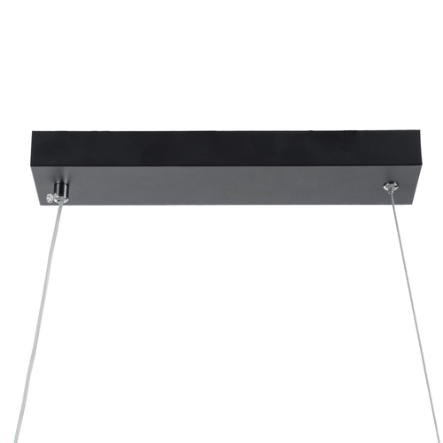 GloboStar® MORALES 61275 Κρεμαστό Φωτιστικό Οροφής Design LED CCT 54W 6048lm 200° AC 220-240V - Εναλλαγή Φωτισμού μέσω Τηλεχειριστηρίου All In One Ψυχρό 6000k+Φυσικό 4500k+Θερμό 2700k Dimmable Μ90 x Π14 x Υ14cm - Μαύρο - 3 Years Warranty