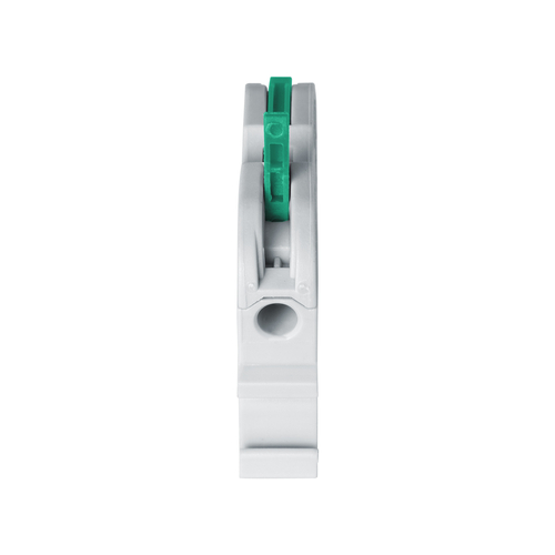 GloboStar® FAST-CONNECT 69902 Μονή Κλέμα Ράγας Ταχείας Σύνδεσης & Διακλάδωσης Καλωδίων για Ηλεκτρολογικούς Πίνακες - 1 x Είσοδος & 1 x Έξοδος με Συμβατή Διατομή Καλωδίων 0.2mm² έως 4mm² - 600V 32A Max - Μ4.5 x Π1 x Υ3.2cm - Γκρι & Πράσινο - Πακέτο 10 Τεμαχίων - 5 Years Warranty