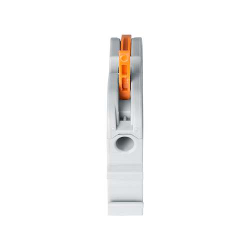 GloboStar® FAST-CONNECT 69904 Μονή Κλέμα Ράγας Ταχείας Σύνδεσης & Διακλάδωσης Καλωδίων για Ηλεκτρολογικούς Πίνακες - 1 x Είσοδος & 1 x Έξοδος με Συμβατή Διατομή Καλωδίων 0.2mm² έως 4mm² - 600V 32A Max - Μ4.5 x Π1 x Υ3.2cm - Γκρι & Πορτοκαλί - Πακέτο 10 Τεμαχίων - 5 Years Warranty