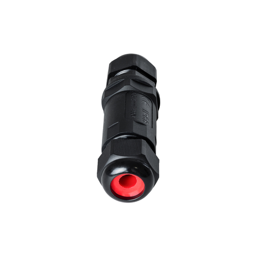 GloboStar® FAST-CONNECT 69916 Διπλός Ι Αδιάβροχος IP68 Σύνδεσμος Ταχείας Σύνδεσης & Διακλάδωσης Καλωδίων - 1 x Είσοδος & 1 x Έξοδος - Εσωτερική Τριπλή Κλέμα με Συμβατή Διατομή Καλωδίων 3 x 0.5mm² έως 3 x 4mm² - 450V 24A Max - Φ3 x Υ10.5cm - Μαύρο - 5 Years Warranty