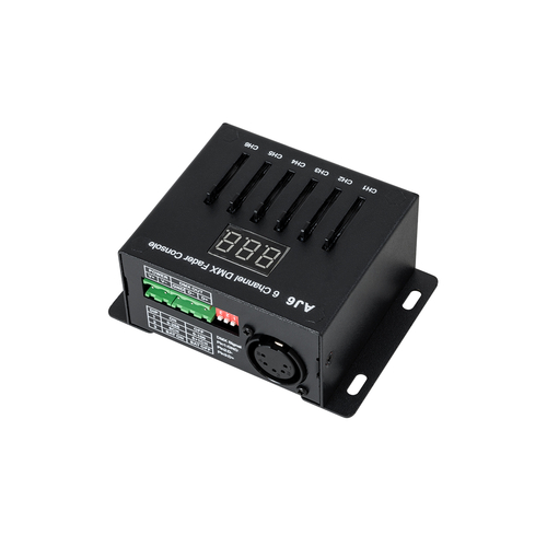 GloboStar® 70675 AJ6 SKYDANCE DMX 6 Channel Fader Console - Κονσόλα Φωτισμού 6 Καναλιών DMX DC 5-12V ή 3 x AAA Μπαταρίες - IP20 Μ10 x Π7 x Υ4cm - 5 Years Warranty