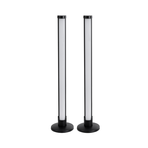 GloboStar® DIGICOLUMN 90760 Σετ 2 Μοντέρνα Επιτραπέζια Φωτιστικά Γραφείου Digital Pixel Symphony Bars LED 16W 1280lm 180° DC 5V με USB 2.0 IP20 - Εναλλαγή Φωτισμού μέσω Τηλεχειριστηρίου - Πολύχρωμα RGB - Dimmable - Μαύρο - Φ3 x Υ45cm - Συσκευασία 2 Τεμαχίων - 2 Χρόνια Εγγύηση