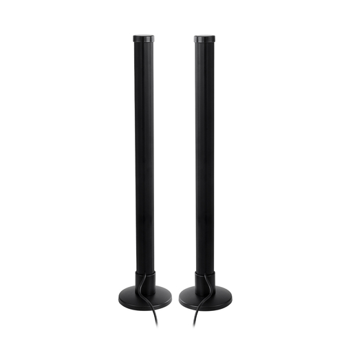 GloboStar® DIGICOLUMN 90760 Σετ 2 Μοντέρνα Επιτραπέζια Φωτιστικά Γραφείου Digital Pixel Symphony Bars LED 16W 1280lm 180° DC 5V με USB 2.0 IP20 - Εναλλαγή Φωτισμού μέσω Τηλεχειριστηρίου - Πολύχρωμα RGB - Dimmable - Μαύρο - Φ3 x Υ45cm - Συσκευασία 2 Τεμαχίων - 2 Χρόνια Εγγύηση