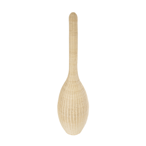 GloboStar® PARADIS 01846 Boho Επιδαπέδιο Φωτιστικό Μονόφωτο 1 x E27 IP20 Μπεζ Ξύλο - Μ50 x Π50 x Υ180cm