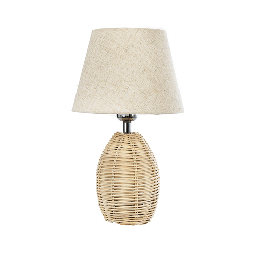 GloboStar® HASUMI 01956 Boho Επιτραπέζιο Φωτιστικό Πορτατίφ Μονόφωτο 1 x E27 AC220-240V IP20 - Φ23 x Υ40cm - Μπεζ Ξύλινο Ρατάν Πλέγμα με Μπεζ Καπέλο GloboStar® HASUMI 01956 Boho Επιτραπέζιο Φωτιστικό Πορτατίφ Μονόφωτο 1 x E27 AC220-240V IP20 - Φ23 x Υ40cm - Μπεζ Ξύλινο Ρατάν Πλέγμα με Μπεζ Καπέλο