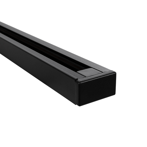 GloboStar® 2L-EUROTRACK 60984-3M Μονοφασική Ράγα 2 Καλωδίων για Σποτ Ράγας LED AC 220-240V IP20 Μ300 x Π3.4 x Υ2cm - EUROTRACK® System 1L+1N - Αλουμίνιο - Μαύρο - 3 Μέτρα - 5 Χρόνια Εγγύηση