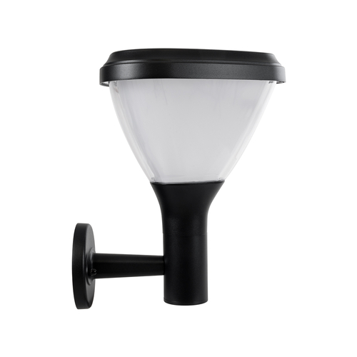 GloboStar® NATURE 90526 Αυτόνομο Ηλιακό Φωτιστικό Κήπου - Απλίκα Αρχιτεκτονικού Φωτισμού Εξωτερικού Χώρου LED 10W 330lm 120° με Ενσωματωμένο Φωτοβολταϊκό Panel 6V 2W & Επαναφορτιζόμενη Μπαταρία Li-ion 3.2V 1800mAh με Αισθητήρα Ημέρας-Νύχτας - Αδιάβροχο IP65 - Σώμα Αλουμινίου & ABS - Μ26 x Π29 x Υ36cm - Ψυχρό Λευκό 6000K - Μαύρο - 2 Χρόνια Εγγύηση