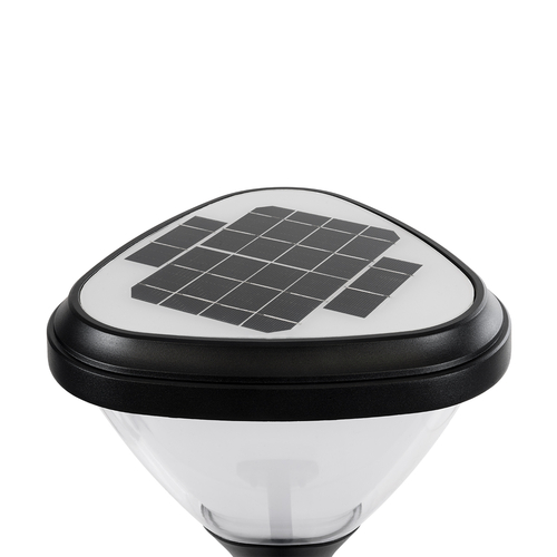 GloboStar® NATURE 90526 Αυτόνομο Ηλιακό Φωτιστικό Κήπου - Απλίκα Αρχιτεκτονικού Φωτισμού Εξωτερικού Χώρου LED 10W 330lm 120° με Ενσωματωμένο Φωτοβολταϊκό Panel 6V 2W & Επαναφορτιζόμενη Μπαταρία Li-ion 3.2V 1800mAh με Αισθητήρα Ημέρας-Νύχτας - Αδιάβροχο IP65 - Σώμα Αλουμινίου & ABS - Μ26 x Π29 x Υ36cm - Ψυχρό Λευκό 6000K - Μαύρο - 2 Χρόνια Εγγύηση