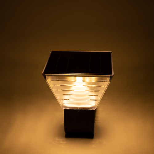 GloboStar® GRACIOUS 90529 Αυτόνομο Ηλιακό Φωτιστικό Κήπου - Απλίκα Αρχιτεκτονικού Φωτισμού Εξωτερικού Χώρου LED 10W 330lm 120° με Ενσωματωμένο Φωτοβολταϊκό Panel 6V 2W & Επαναφορτιζόμενη Μπαταρία Li-ion 3.2V 1800mAh με Αισθητήρα Ημέρας-Νύχτας - Αδιάβροχο IP65 - Σώμα Αλουμινίου & ABS - Μ29 x Π24 x Υ24cm - Θερμό Λευκό 2700K - Ψυχρό Λευκό 6000K - Μαύρο - 2 Χρόνια Εγγύηση