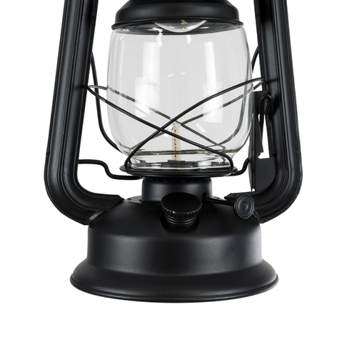 GloboStar® BARBAROSSA 01704 Vintage Κρεμαστό Φωτιστικό Ανάρτηση Μονόφωτο 1 x E27 IP20 Μαύρο Μέταλλο, Διάφανο Γυαλί με Μπεζ Σχοινί - Μ18 x Π18 x Υ28cm