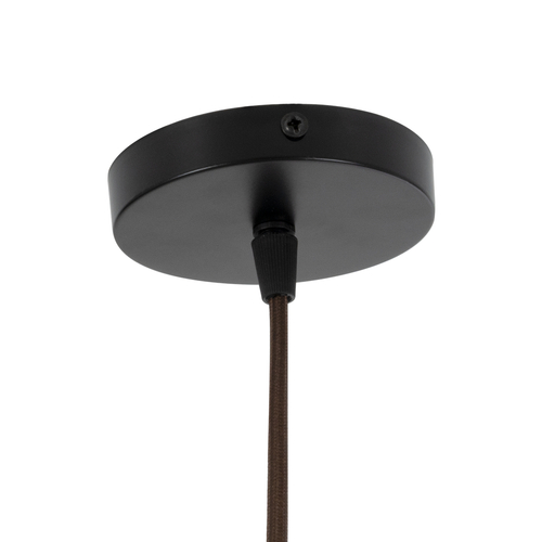 GloboStar® KINGSTOWN 02169 Boho Κρεμαστό Φωτιστικό Πλέγμα Μονόφωτο 1 x E27 IP20 Καφέ Ξύλο - Μ30 x Π30 x Υ60cm
