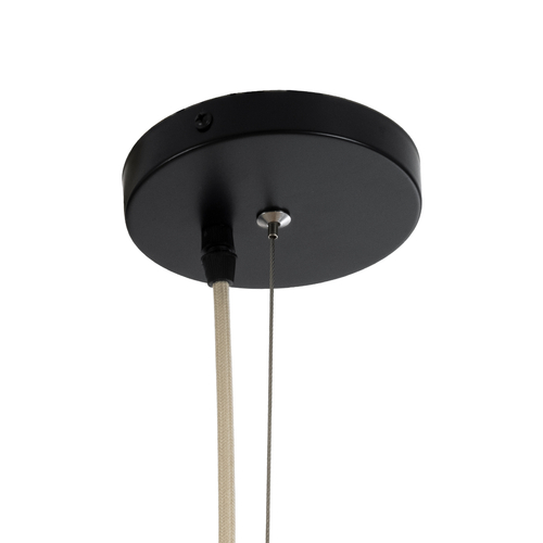 GloboStar® KAIA 02348 Boho Κρεμαστό Φωτιστικό Καμπάνα Μονόφωτο 1 x E27 IP20 Μπεζ Ξύλο - Μ100 x Π100 x Υ30cm
