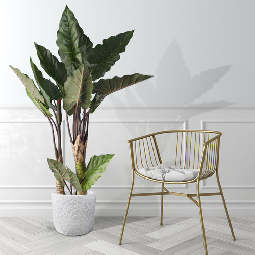GloboStar® Artificial Garden MALVEN 20710 Επιδαπέδιο Πολυεστερικό Τσιμεντένιο Κασπώ Γλάστρα - Flower Pot Λευκό Φ31 x Υ28cm