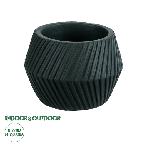 GloboStar® Artificial Garden BARBADOS 20538 Διακοσμητικό Κεραμικό Κασπώ Γλάστρα - Flower Pot Πράσινο Φ11 x Υ8.5cm