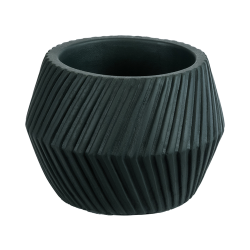 GloboStar® Artificial Garden BARBADOS 20538 Διακοσμητικό Κεραμικό Κασπώ Γλάστρα - Flower Pot Πράσινο Φ11 x Υ8.5cm