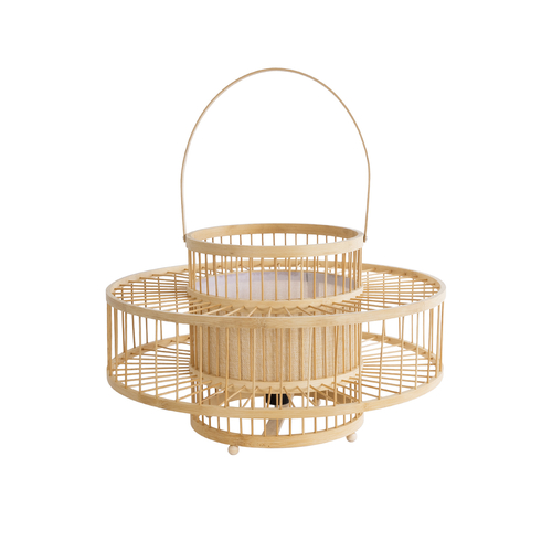 GloboStar® SORENIA 02003 Boho Επιδαπέδιο Φωτιστικό Μονόφωτο 1 x E27 IP20 Μπεζ Ξύλο - Μ48 x Π48 x Υ27cm GloboStar® SORENIA 02003 Boho Επιδαπέδιο Φωτιστικό Μονόφωτο 1 x E27 IP20 Μπεζ Ξύλο - Μ48 x Π48 x Υ27cm