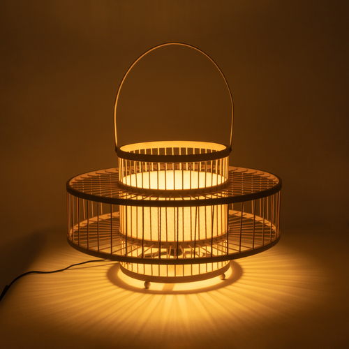 GloboStar® SORENIA 02003 Boho Επιδαπέδιο Φωτιστικό Μονόφωτο 1 x E27 IP20 Μπεζ Ξύλο - Μ48 x Π48 x Υ27cm GloboStar® SORENIA 02003 Boho Επιδαπέδιο Φωτιστικό Μονόφωτο 1 x E27 IP20 Μπεζ Ξύλο - Μ48 x Π48 x Υ27cm