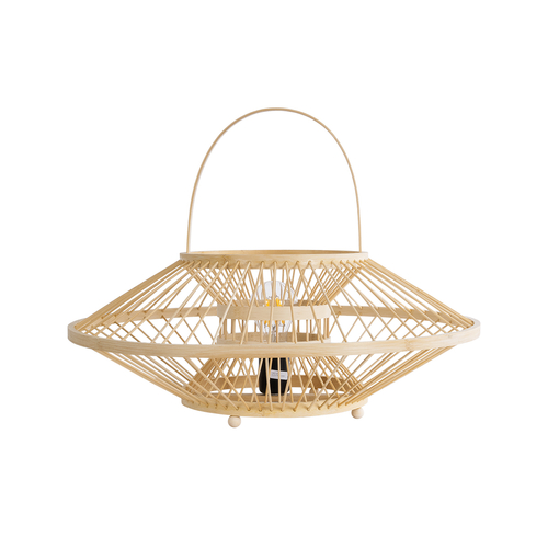 GloboStar® SORENIA 02005 Boho Επιτραπέζιο Φωτιστικό Μονόφωτο 1 x E27 AC220-240V IP20 - Φ50 x Υ18cm - Μπεζ Ξύλινο Μπαμπού Πλέγμα GloboStar® SORENIA 02005 Boho Επιτραπέζιο Φωτιστικό Μονόφωτο 1 x E27 AC220-240V IP20 - Φ50 x Υ18cm - Μπεζ Ξύλινο Μπαμπού Πλέγμα