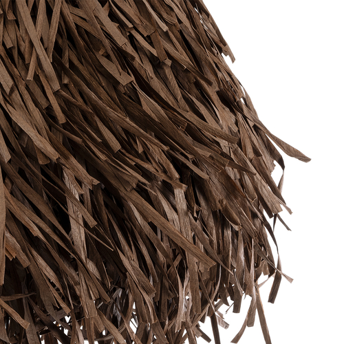 GloboStar® GUADELOUPE 02293 Boho Κρεμαστό Φωτιστικό Πλέγμα Μονόφωτο 1 x E27 IP20 Καφέ Ράφια - Μ50 x Π50 x Υ40cm