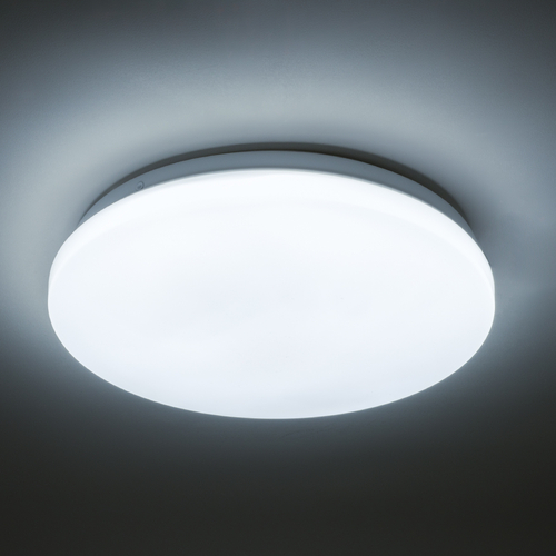 GloboStar® CELANO 61005 LED Πλαφονιέρα Οροφής Στρόγγυλη Φ26 20W 2000lm 120° AC 220-240V Αδιάβροχη IP54 Φ26 x Υ6cm Ψυχρό Λευκό 6000K - 3 Χρόνια Εγγύηση