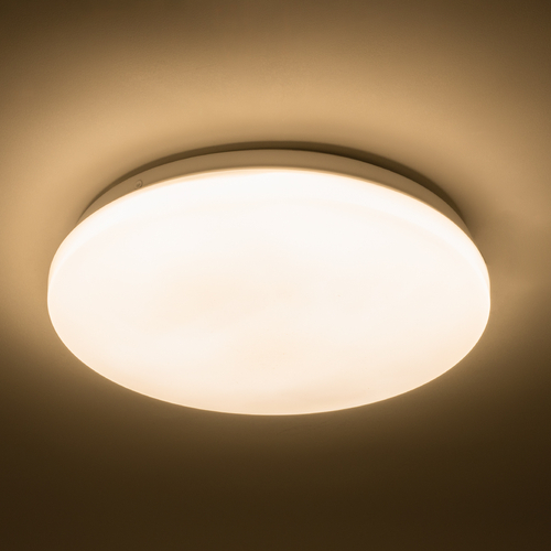 GloboStar® CELANO 61007 LED Πλαφονιέρα Οροφής Στρόγγυλη Φ26 20W 1800lm 120° AC 220-240V Αδιάβροχη IP54 Φ26 x Υ6cm Θερμό Λευκό 2700K - 3 Χρόνια Εγγύηση