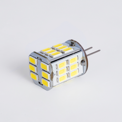 GloboStar® 76135 Λάμπα LED G4 SMD 5630 6W 720lm 320° DC 12-24V IP20 Φ1.9 x Υ3.7cm Ψυχρό Λευκό 6000K Dimmable - 2 Χρόνια Εγγύηση