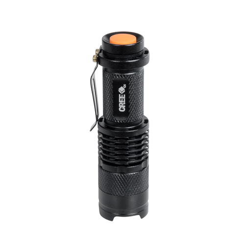 GloboStar® 79020 Φορητός Φακός Χειρός CREE LED 6W 480lm - Ψυχρό Λευκό 6000K - Φ2.5 x Υ9.2cm