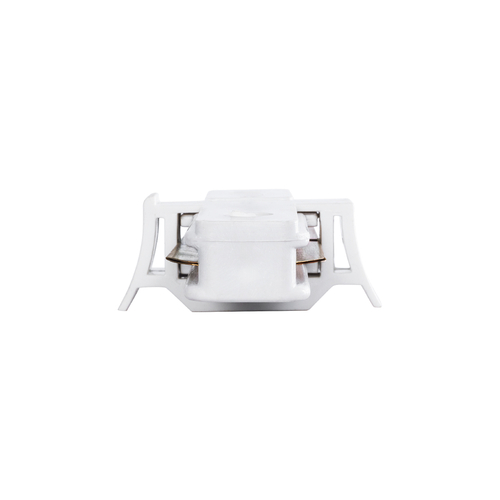 GloboStar® 2L-EUROTRACK 60848 Αντάπτορας Ι(Γιώτα) - Μονοφασικός 2 Καλωδίων για όλες τις Ράγες EUROTRACK AC 220-240V Μ8 x Π4 x Υ2cm - EUROTRACK® System 1L+1N - Θερμοπλαστικό - Λευκό - 5 Χρόνια Εγγύηση