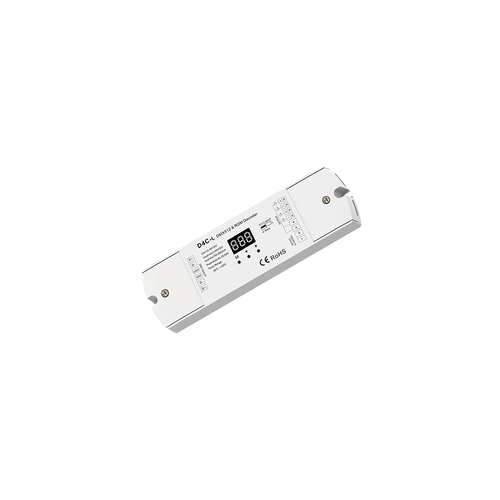 GloboStar® 73145 D4C-L SKYDANCE DC DMX512 Constant Current & RDM Decoder 4 Καναλιών DC 12-48V 4 x 0.5A 22.5W - Max 2A 90W - IP20  Μ17 x Π5 x Υ2.5cm - 5 Χρόνια Εγγύηση