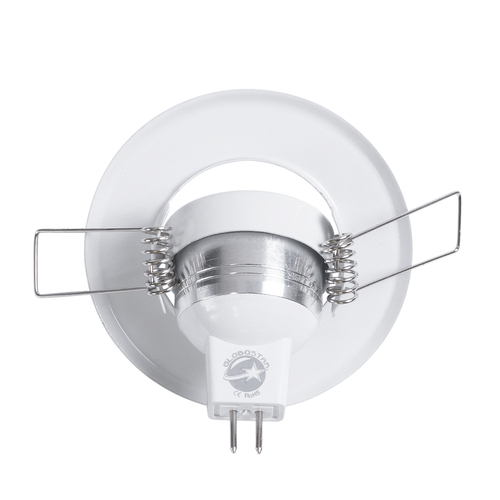 GloboStar® DELTA 77800 Χωνευτό Κινούμενο Στρόγγυλο Σποτ Οροφής για Λάμπα MR11 με Βάση GU5.3 ή GU10 - IP20 - Μεταλλικό - Φ70 x Υ21mm - Λευκό - 5 Χρόνια Εγγύηση
