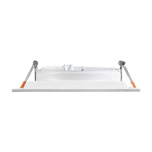 GloboStar® VITA 77852 Χωνευτό Κινούμενο Τετράγωνο Σποτ Οροφής για Λάμπα AR111 - IP20 - Χυτό Αλουμίνιο - Μ18 x Π18 x Υ4.5cm - Λευκό - 5 Χρόνια Εγγύηση