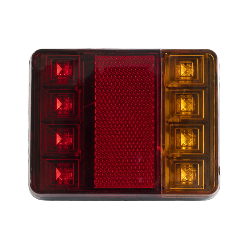 GloboStar® 79931 Ζευγάρι Universal Φανάρια για Τρέιλερ LED - DC 12V - Κόκκινο - Πορτοκαλί - Αδιάβροχα IP66 - Μ12 x Π9.5 x Υ2cm - 2 Χρόνια Εγγύηση