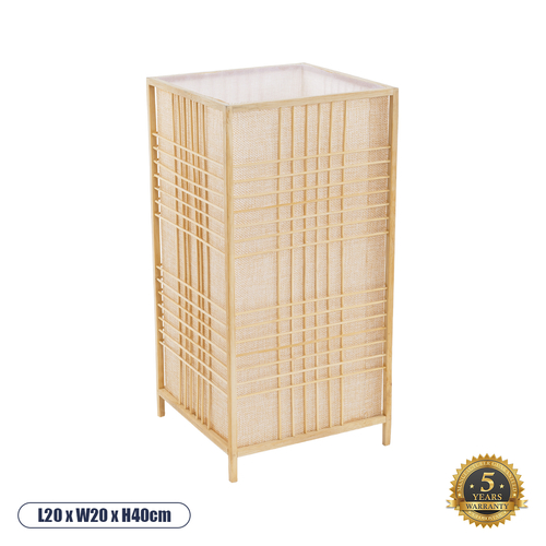 GloboStar® JUNIE 01997 Boho Επιτραπέζιο Φωτιστικό Πορτατίφ Μονόφωτο 1 x E27 AC220-240V IP20 - Μ20 x Π20 x Υ40cm - Μπεζ Ύφασμα με Μπεζ Ξύλινο Μπαμπού Πλέγμα GloboStar® JUNIE 01997 Boho Επιτραπέζιο Φωτιστικό Πορτατίφ Μονόφωτο 1 x E27 AC220-240V IP20 - Μ20 x Π20 x Υ40cm - Μπεζ Ύφασμα με Μπεζ Ξύλινο Μπαμπού Πλέγμα