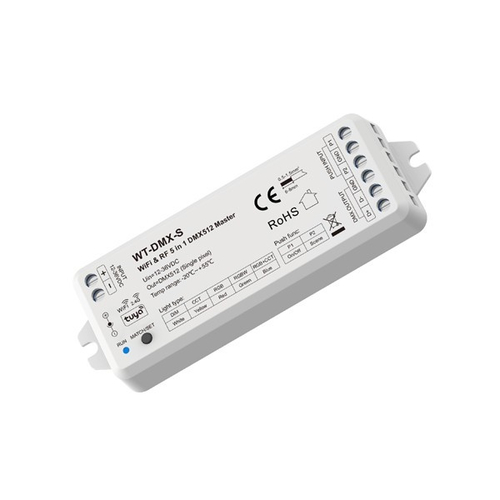DMX512 MASTER ''WT-DMX-S'' ΜΟΝΟΧΡΩΝΟ/CCT/RGB/RGBW/RGB+CCT 12-36VDC/1-5CH