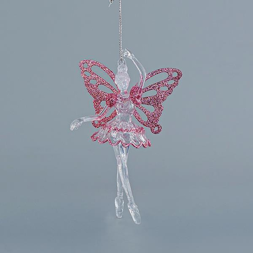 ΝΕΡΑΙΔΑ ΑΚΡΥΛΙΚΗ, ΜΕ ΡΟΖ ΦΤΕΡΑ, ΜΕ GLITTER, 9,7x15,7cm