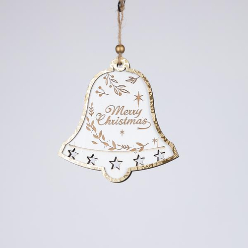 ΞΥΛΙΝΟ ΣΤΟΛΙΔΙ ΚΑΜΠΑΝΟΥΛΑ, ΛΕΥΚΟ ΜΕ ΧΡΥΣΟ, 0.7x12.5x13cm