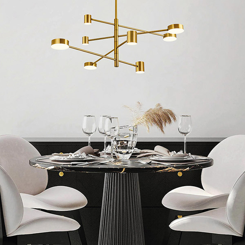 ΦΩΤΙΣΤΙΚΟ ΚΡΕΜΑΣΤΟ 8ΦΩΤΟ LED 60W 140X57 ΧΡΥΣΟ ARTE ILLUMINA