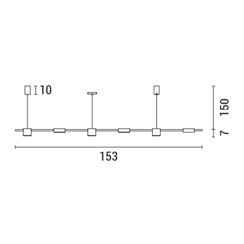 ΦΩΤΙΣΤΙΚΟ ΚΡΕΜΑΣΤΟ 6ΦΩΤΟ LED 45W 153X150 ΜΑΥΡΟ ARTE ILLUMINA