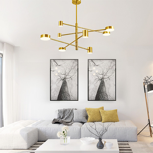 ΦΩΤΙΣΤΙΚΟ ΚΡΕΜΑΣΤΟ 8ΦΩΤΟ LED 48W 143X36 ΧΡΥΣΟ ARTE ILLUMINA